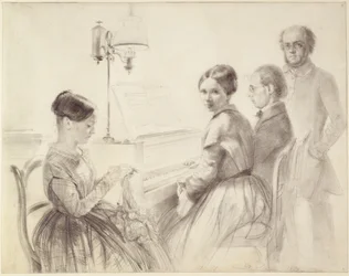 Famille au piano à queue