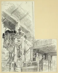 Intérieur avec chaire de l