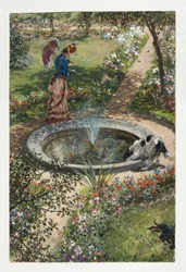 Une femme se promenant autour d