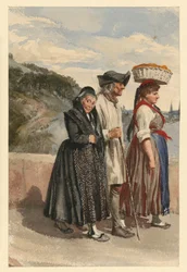 Paysans de Marbourg sur le pont de la Lahn