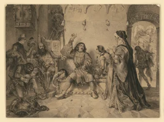 Chevalier racontant ses aventures