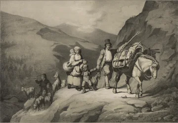 Illustration du livre Norge fremstillet i Tegninger par Asbjørnsen, P.Chr. et publié par Chr. Tønsberg (no, 1848)