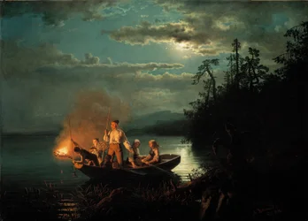 Illumination sur le lac Krøderen