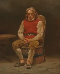 Paysan assis