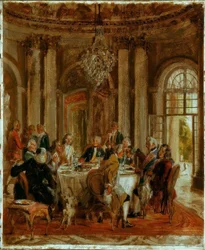 La table ronde du roi Frédéric II à Sanssouci