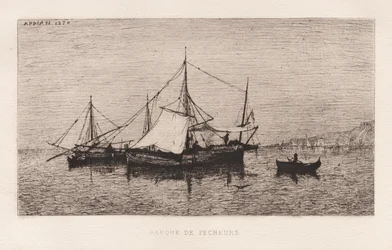 Bateau de pêche Bateau de navigation côtière Côte italienne, 1874