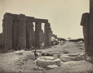 Le Ramesseum, Thèbes, 1869