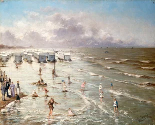 La plage à Ostende, 1892
