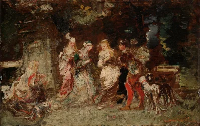 Scène de jardin