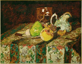 Nature morte au pichet blanc (painting on wood)