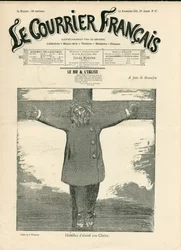Couverture de "Le Courrier français", numéro 47, Satirique en N & B