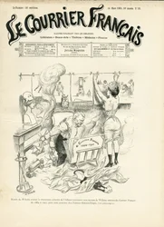 Illustration de Adolphe dit Willette (1857-1926) pour la couverture de Le Courrier français