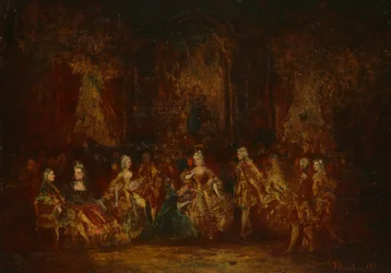 Personnes en costumes de Louis XV