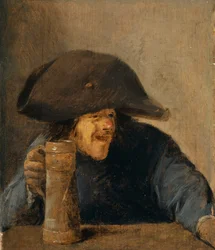 Paysan avec bicorne et chope