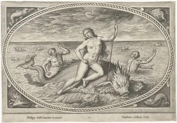 Amphitrite sur un poisson (Dieux de la mer)