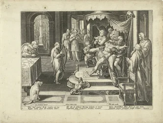 David jouant de la harpe pour le roi Saül