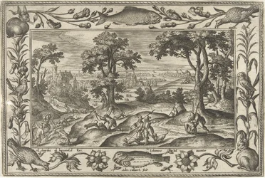 Chasse au lièvre (Landschappen met Bijbelse, mythologische scènes en jachttaferelen)