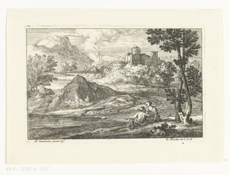 Paysage avec château