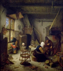 Une famille paysanne à la maison, 1661