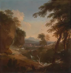 Paysage avec montagnes lointaines, vers 1698