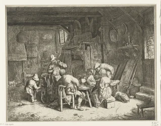 Paysans prenant un repas dans une auberge