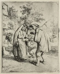 Homme et femme parlant