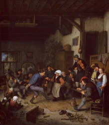 Fêtards dans une auberge