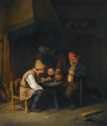 Famille de paysans dans un intérieur