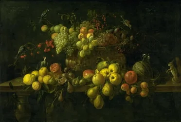 Nature morte avec fruits sur une table