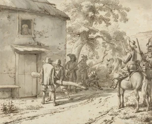 Soldats forçant une porte, 1669