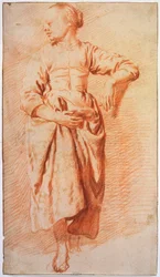 Femme en costume paysan, début des années 1670
