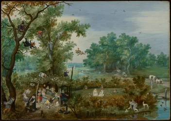 Une joyeuse compagnie dans un arbre