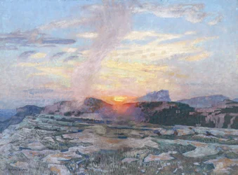 Coucher de soleil en Provence, vers 1927