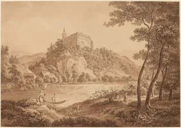 Vue du château de Sachsenburg