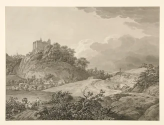 Vue du château de Nossen en Saxe