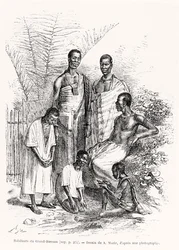 Habitants de Grand-Bassam, illustration du Tour du Monde, 1868