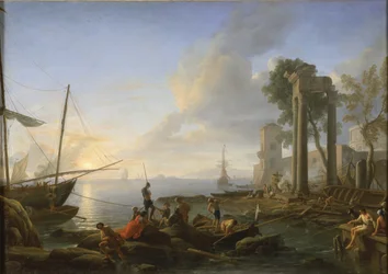 Marina au coucher du soleil, 1726