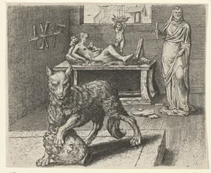 Fable du loup et de la statue