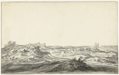 Vue des dunes sur la Maison de Kleef près de Haarlem