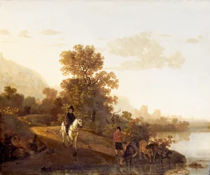 Paysage avec le château d