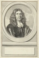 Portrait de Cornelis Evertsen en armure, en ovale, vers la droite