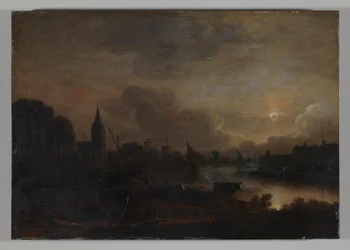 Paysage au clair de lune