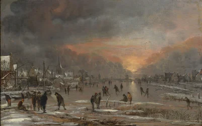 Sports sur une rivière gelée, c.1660