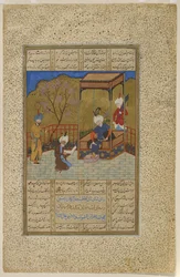 Amir Khusraw présente un livre de poésie à Ala