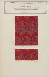 Échantillon de tissu en soie figurée fabriqué à Herat, de The Collection of the Textile Manufacturers of India, par John Forbes Watson, publié en 1866