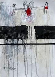 Formes abstraites rouge vif