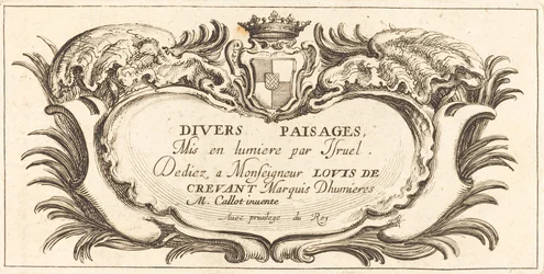 Page de titre pour "Various Landscapes"