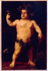 Portrait du nain Morgante en Bacchus