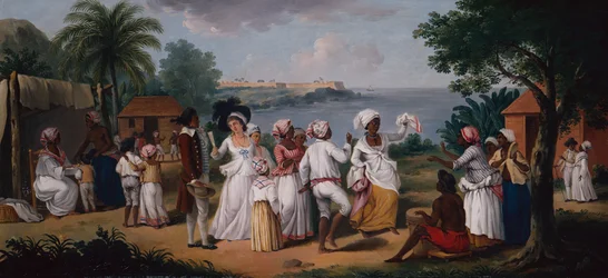 Danse de personnes noires sur l