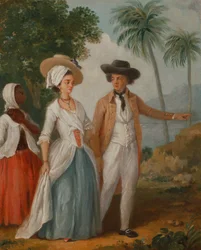 Planteur et sa femme, avec un serviteur